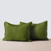 Комплект постільної білизни SoundSleep Muse olive Stonewash льон Євро King 230х220 см оливковий (93254403)