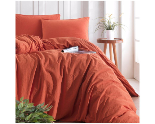 Комплект постільної білизни SoundSleep Stonewash Adriatic євро orange кирпичний