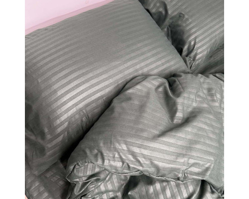 Комплект постільної білизни Fiber Grey Stripe Emily мікрофібра сірий двоспальний