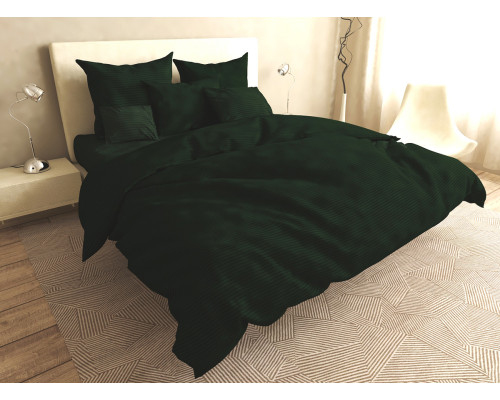 Комплект постільної білизни Stripy Green SoundSleep бязь євро