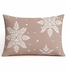 Наволочка декоративна SoundSleep Snowfall Тепло зимових снів бязь 40х60 см мокко (2800004904421)