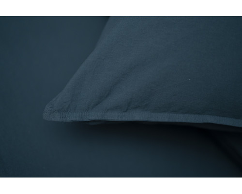 Комплект постільної білизни SoundSleep Stonewash Adriatic сімейний dark blue синій