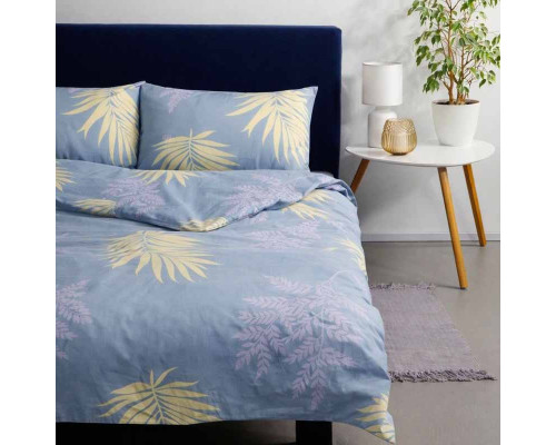 Наволочка SoundSleep Azure Leaves бязь 50х70 см блакитна (2800005034530)