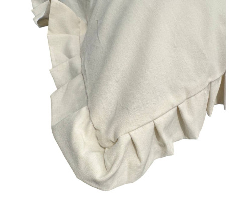 Наволочка декоративна з рюшами Stonewash Milk SoundSleep 45х45 см
