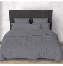 Простирадло на гумці SoundSleep Rhomb Grey бязь 160х200х20 см сіра (2800004674621)