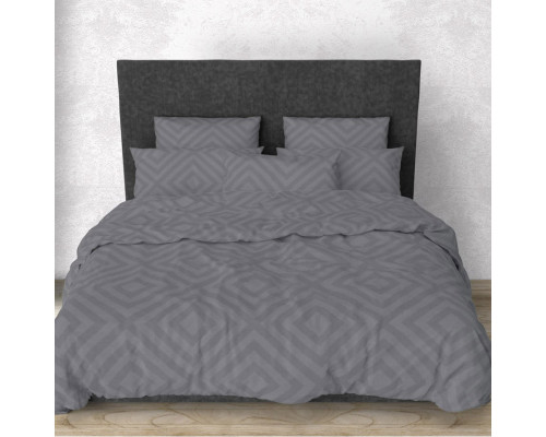 Простирадло на гумці SoundSleep Rhomb Grey бязь 160х200х20 см сіра (2800004674621)