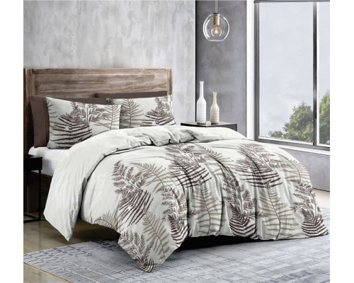 Комплект постільної білизни SoundSleep Fern бязь сімейний 160x220 см бежевий (2800004979825)