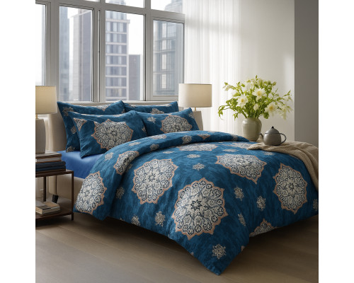 Підковдра SoundSleep Tillaberi сатин 160х220 см синя (2800005066524)