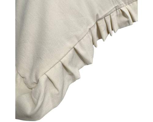 Наволочка декоративна з рюшами Stonewash Milk SoundSleep 45х45 см