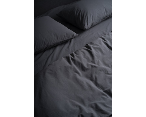 Комплект постільної білизни SoundSleep Stonewash Adriatic полуторний dark gray сірий