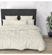 Комплект постільної білизни Rhomb Beige SoundSleep бязь полуторний