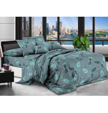 Комплект постільної білизни SoundSleep Leaves бязь Двоспальний 175х215 см сірий (2800004649377)