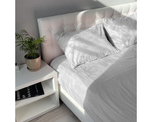 Комплект постільної білизни Emily Fiber White Stripe мікрофібра односпальний 140х205 см білий (2800005052930)