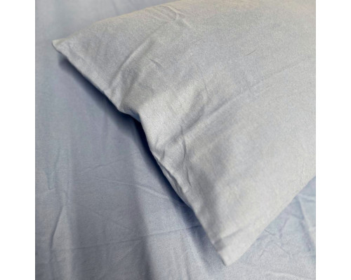 Простирадло на резинці фланелева Delicacy SoundSleep блакитна 90х200 см