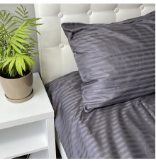 Наволочка Stripe Sence Graphite SoundSleep сатин-страйп графіт 40х60 см (2800005053661)