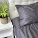 Наволочка Stripe Sence Graphite SoundSleep сатин-страйп графіт 40х60 см (2800005053661)