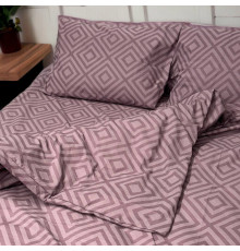 Простирадло на гумці SoundSleep Rhomb Brown бязь 160х200х20 см коричневе (2800004674669)