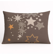 Наволочка декоративна SoundSleep Stars Тепло зимових снів бязь 50х70 см шоколадна (2800004904070)