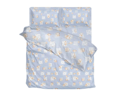 Комплект постільної білизни в ліжечко SoundSleep Animals Africa Si бязь 105х140 см сіро-блакитний (2800004805643)