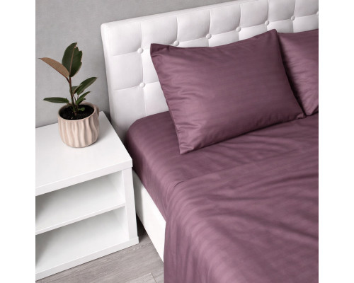 Комплект постільної білизни Emily Fiber Violet Stripe мікрофібра євро 200х220 см фіолетовий (94084443)