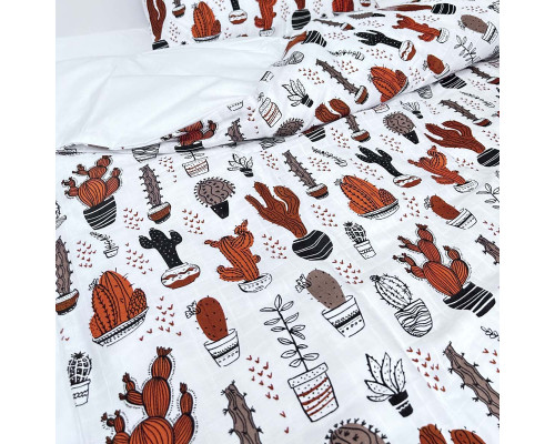 Підлітковий комплект постільної білизни Cactus SoundSleep муслін
