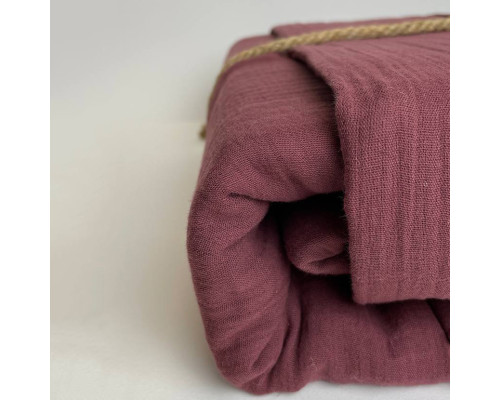 Комплект постільної білизни Muslin SoundSleep Burgundy євро