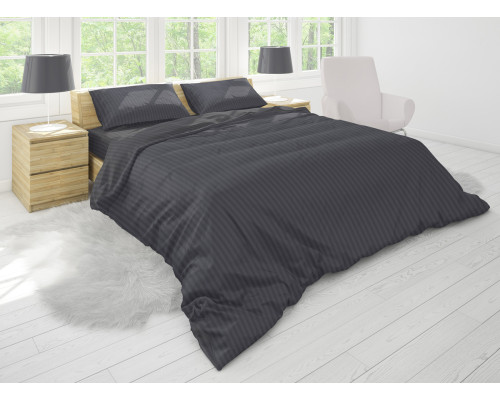 Простирадло на гумці Stripy Graphite SoundSleep бязь 90х200 см