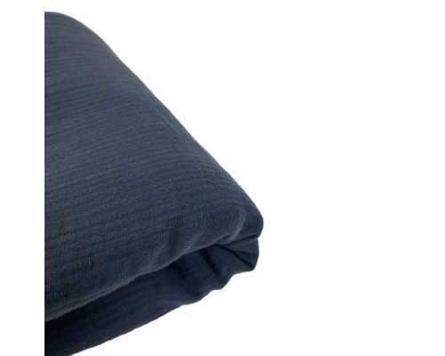 Простирадло на гумовій стрічці Muslin SoundSleep Graphite графіт 160х200 см