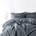 Комплект постільної білизни SoundSleep Stonewash Adriatic полуторний dark gray сірий