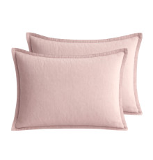 Комплект наволочок SoundSleep Stonewash Adriatic pastel pink з кантом 50х70 см 2 шт пастельно-рожевий (2800004769600)