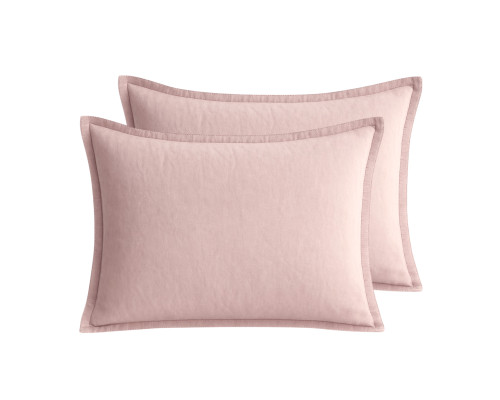 Комплект наволочок SoundSleep Stonewash Adriatic pastel pink з кантом 50х70 см 2 шт пастельно-рожевий (2800004769600)