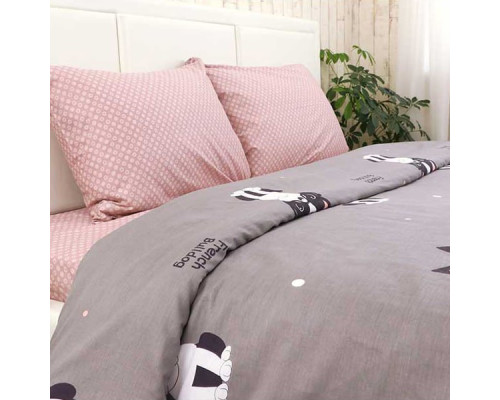 Комплект постільної білизни French bulldog SoundSleep полуторний
