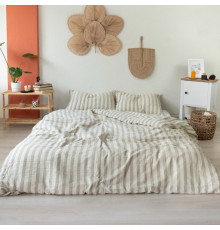 Комплект постільної білизни SoundSleep Stonewash AURA OPAL євро ранфорс 200х220 см бежевий (2800004645331)