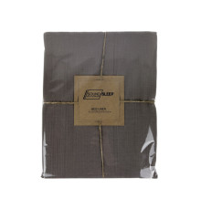 Простирадло на гумовій стрічці Muslin SoundSleep Сoffee кавовий 180х200 см