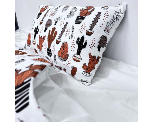 Підлітковий комплект постільної білизни Cactus SoundSleep муслін