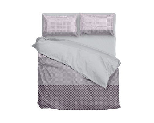 Комплект постільної білизни SoundSleep Lonias бязь Двоспальний євро 200х220 см сірий (2800004484855)