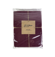 Простирадло Muslin SoundSleep Burgundy бургунді 180х220 см
