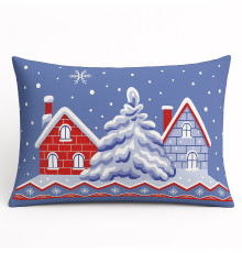 Наволочка декоративна SoundSleep Winter  Тепло зимових снів бязь 50х70 см блакитна (2800004904612)