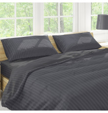 Простирадло на гумці Stripy Graphite SoundSleep бязь 90х200 см