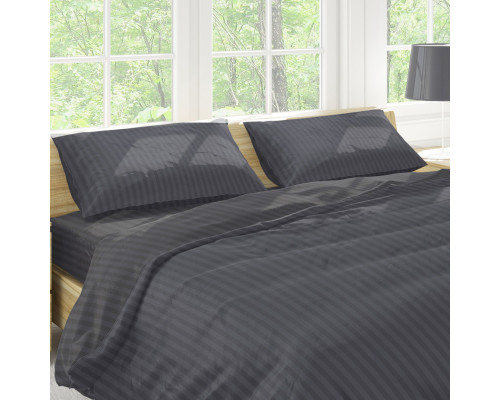Простирадло на гумці Stripy Graphite SoundSleep бязь 90х200 см