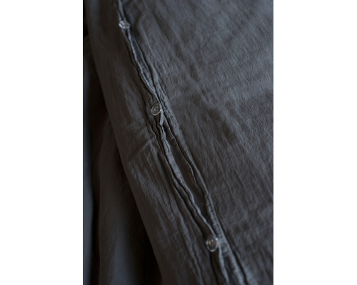 Комплект постільної білизни SoundSleep Stonewash Adriatic полуторний dark gray сірий