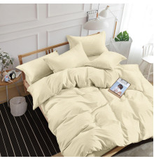 Комплект постільної білизни SoundSleep Stripe Beige сатин-страйп бежевий сімейний