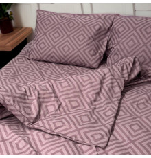 Комплект постільної білизни Rhomb Brown SoundSleep бязь полуторний