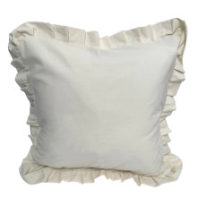 Наволочка декоративна з рюшами Stonewash Milk SoundSleep 45х45 см