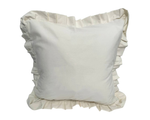 Наволочка декоративна з рюшами Stonewash Milk SoundSleep 45х45 см