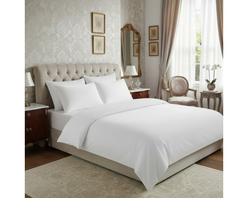 Простирадло SoundSleep Luxion сатин 220х240 см біле (2800005032505)