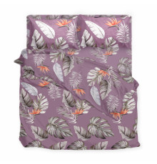 Комплект постільної білизни SoundSleep Tropic Night бязь Євро 200х220 см бузковий (2800004783637)