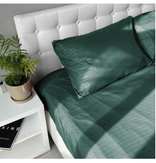 Комплект постільної білизни Emily Fiber Green Stripe мікрофібра односпальний 140х205 см зелений (2800005052978)