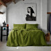 Комплект постільної білизни SoundSleep Muse olive Stonewash льон Євро King 230х220 см оливковий (93254403)