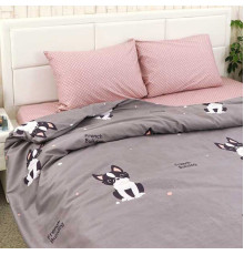 Комплект наволочок SoundSleep French bulldog бязь 40х60 см рожевий (2800004807104)